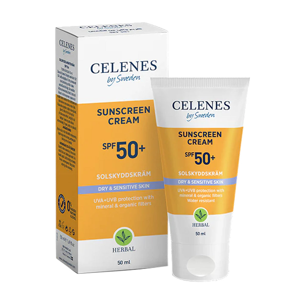 Herbal Solskyddskräm För Torr & Känslıg Hud Spf 50+
