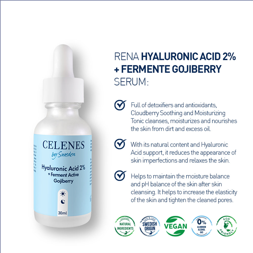 Rena Hyaluronsyra 2 % + Aktiv Fermenterade Gojibär