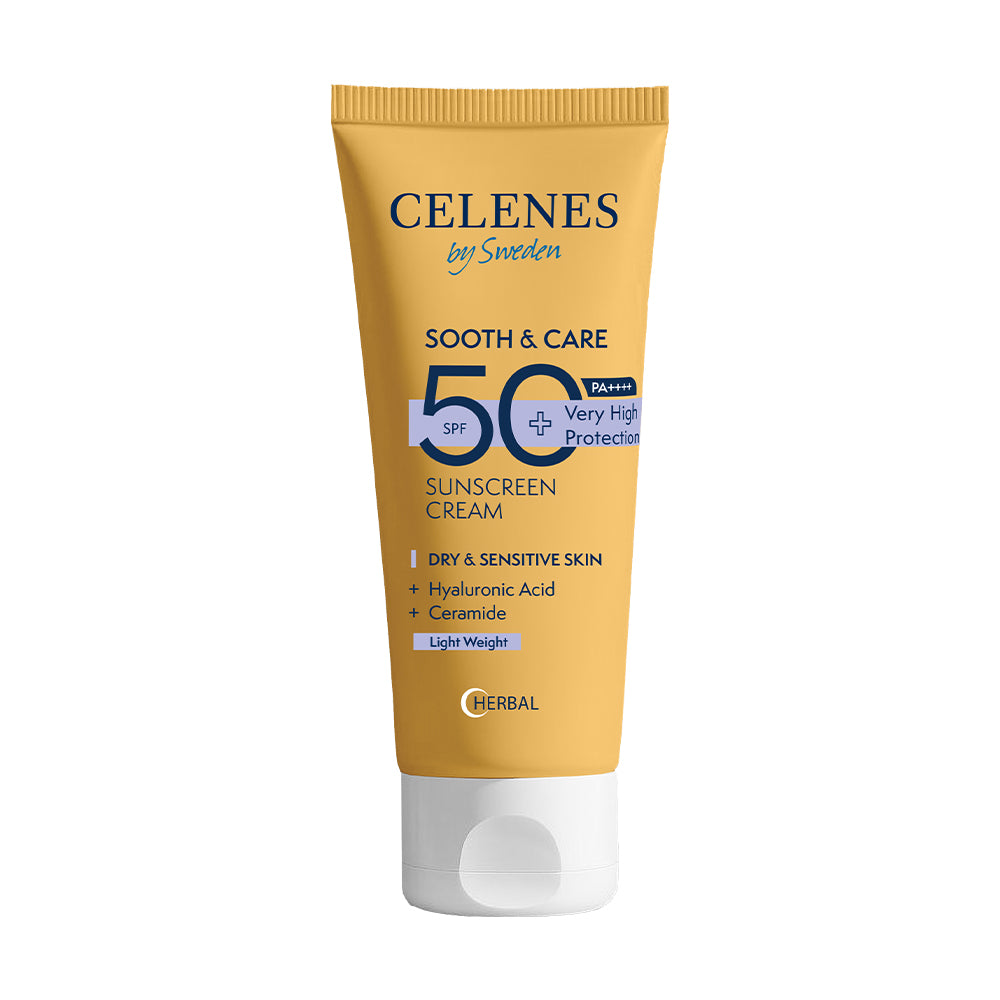 Herbal Solskyddskräm För Torr & Känslıg Hud Spf 50+